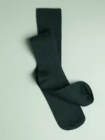 Chaussettes Côtelées Vert Sapin