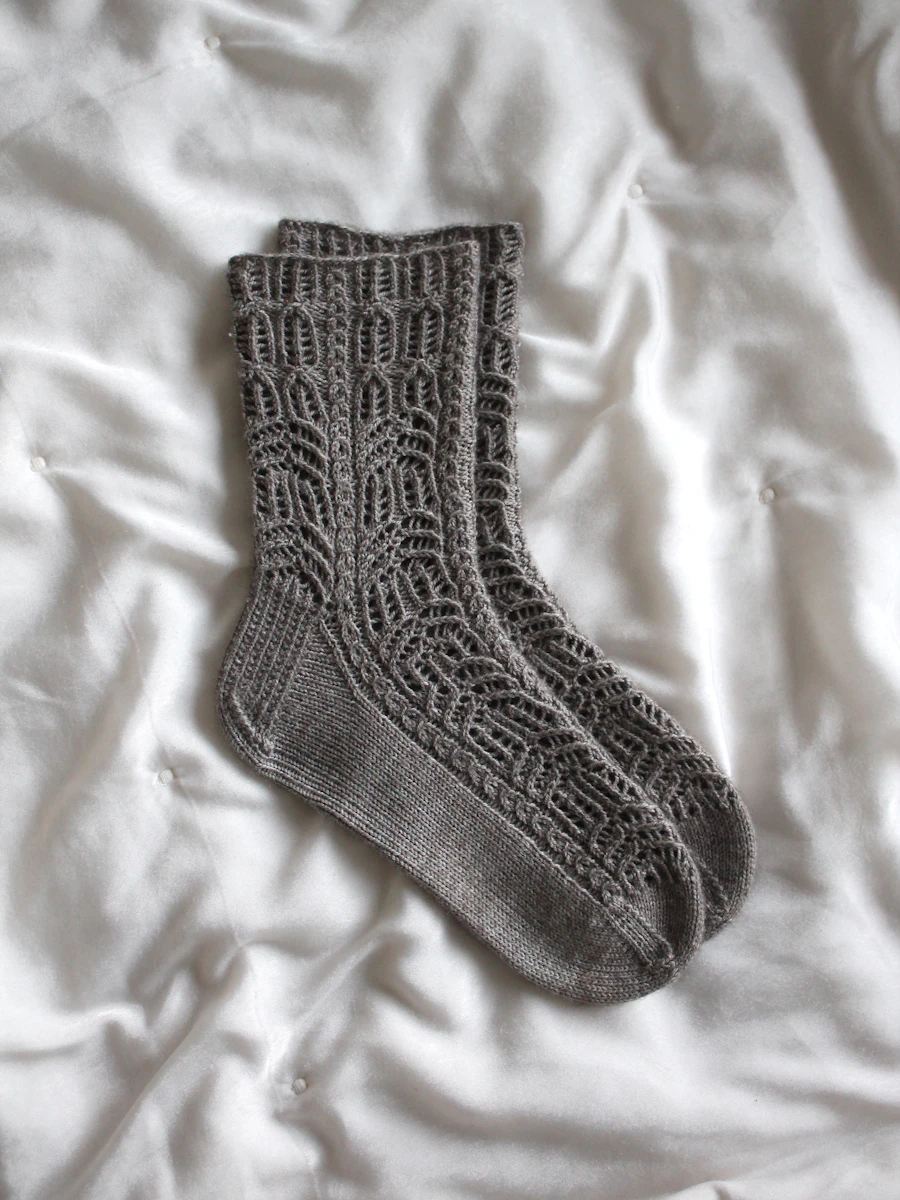 Chaussettes Côtelées Vert Sapin