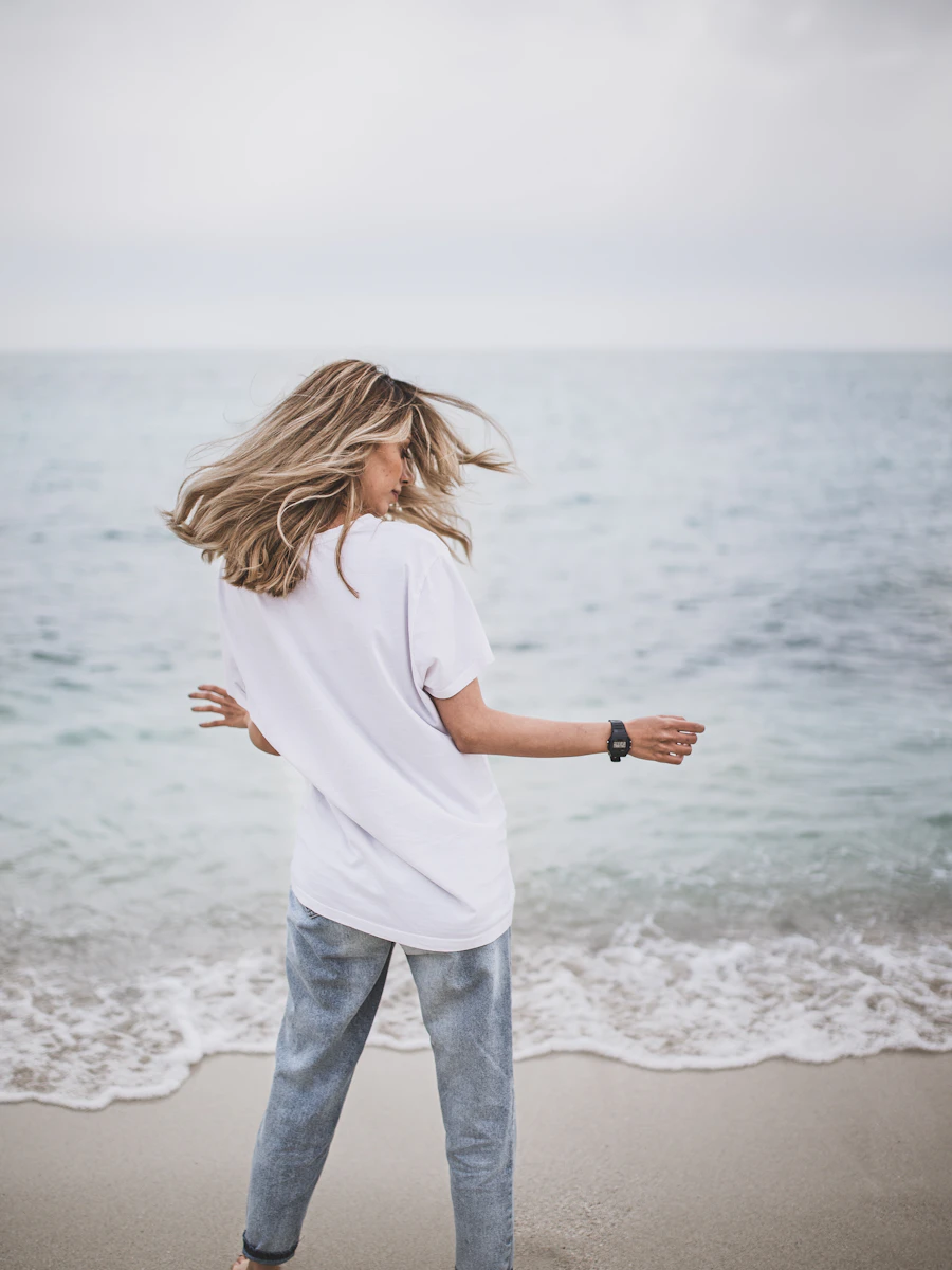 T-shirt Femme Blanc - Brodé
